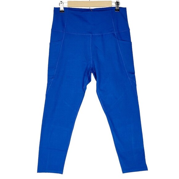 New Women Leggings Large High Waist Navy Blue Side Pocket All Day Comfort New - Picture 7 of 16